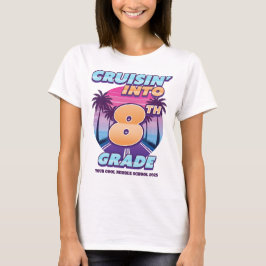 8年生の女子のためのバック・トゥ・スクールクルーズTシャツ(大きいサイズあり) Tシャツ