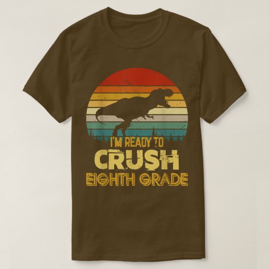8年生の新学期Dinを粉砕する Tシャツ (デザイン正面)