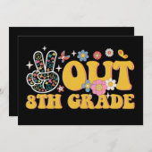 8年生よさらば　学校生活の最後の日 招待状 (正面/裏面)