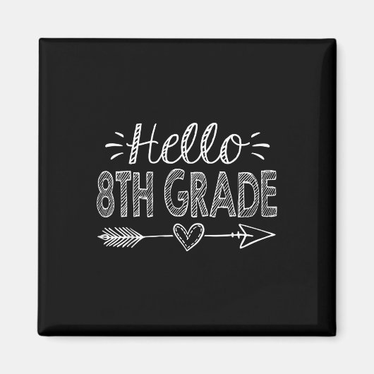8年生チーム こんにちは 中学2年生の新学期 T マグネット (正面)