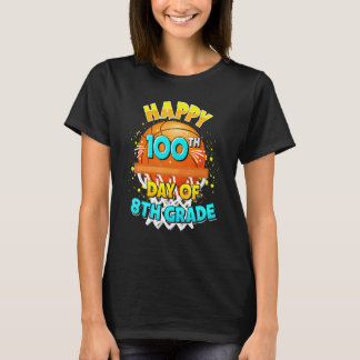 8年生バスケの先生のための100日目の学校 Tシャツ