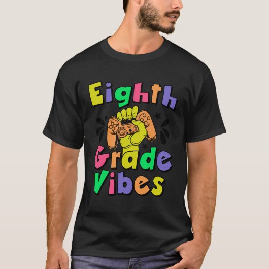 8年生ビベス新学期8年生ゲーマー Tシャツ (正面)