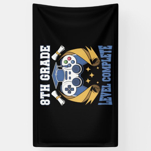 8年生レベルの完全ゲーマー卒業 横断幕 (縦)