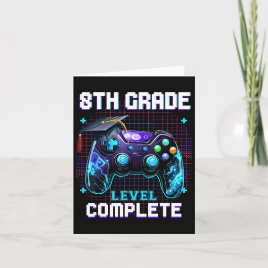 8年生レベルの日は卒業を完了する彼の少年 カード (正面)