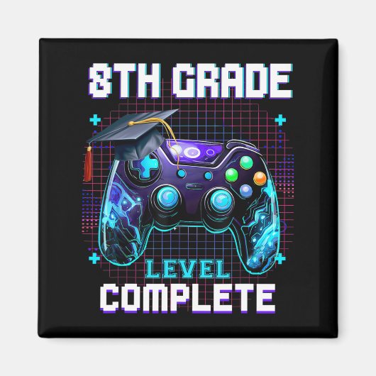 8年生レベルの日は卒業を完了する彼の少年 マグネット (正面)