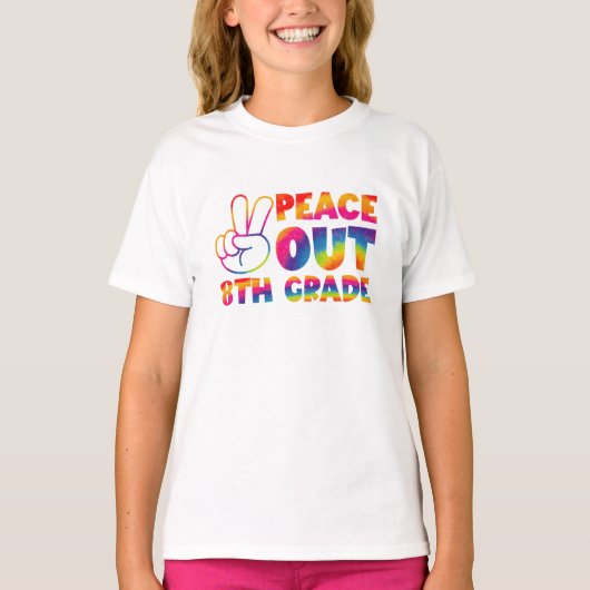 8年生最後の日のタイ・ダイTシャツ Tシャツ (正面)