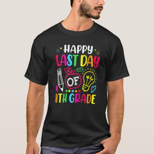 8年生最後の日 先生 生徒 卒業 Tシャツ (正面)