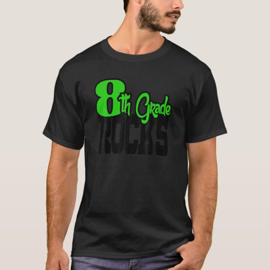 8年生ROCKSグリーンスクールTシャツ生教え徒 Tシャツ (正面)