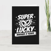 8年結婚した間ラッキー8結婚周年 カード (正面)