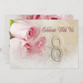 8年間の記念日パーティの招待状 招待状 (正面/裏面)