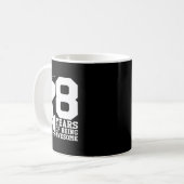 8年間もサッカー好きで最高 コーヒーマグカップ (正面左)