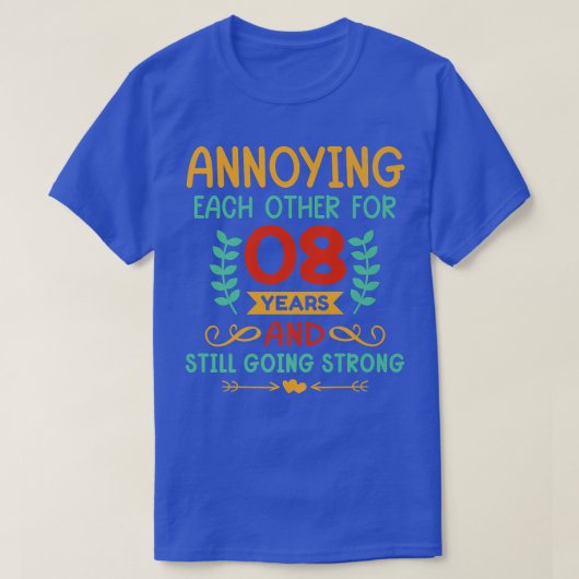 8年8周年記念ハッピーフスバ Tシャツ (デザイン正面)