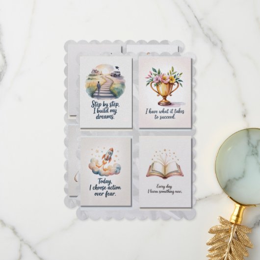 8引用文の肯定ポジティビティ前向きカード サンキューカード (正面/裏面インサイチュ)