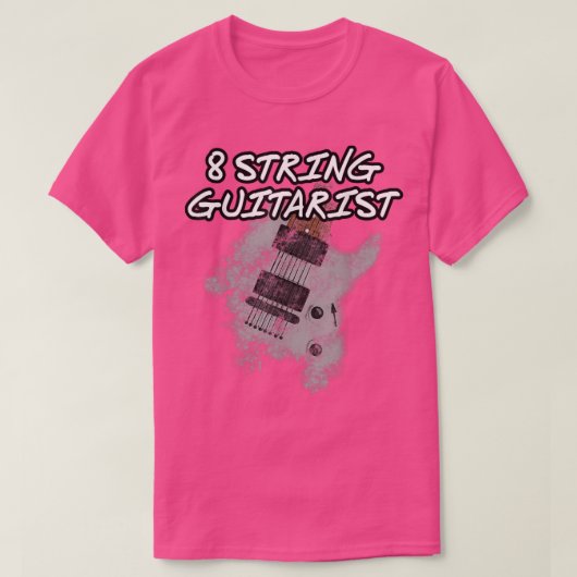 8弦ギタリスト、拡張レンジギター、ミュージシャン Tシャツ (デザイン正面)