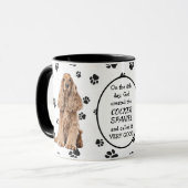 8日目に神がコッカースパニエル犬を創造 マグカップ (正面左)