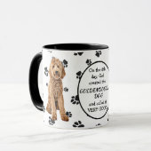 8日目に神がゴルデンドレ犬を造られた マグカップ (正面左)