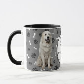 8日目に神がピレネー素晴らしズ・ドッグを創造 マグカップ (左)