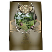 8日19日の写結婚真記念クラドー   ミディアムペーパーバッグ (正面)