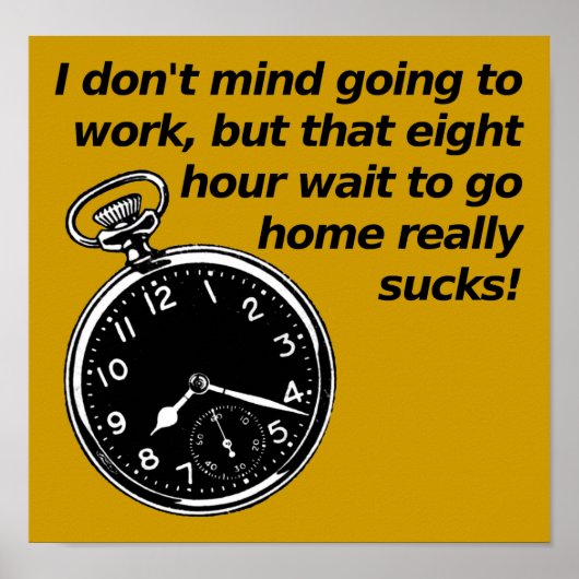 8時間待ちポスタおもしろいー記号 ポスター (正面)