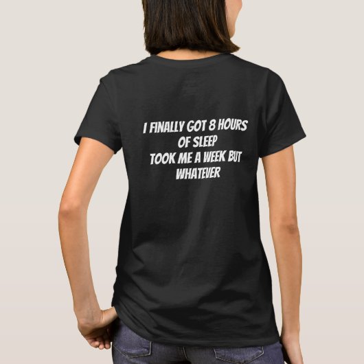 8時間 Tシャツ (裏面)