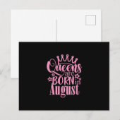8月に生まれた女王の誕生日パーティーのプレゼント ポストカード (正面/裏面)
