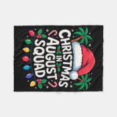 8月のクリスマス部隊 楽しい夏のXmas メンズ フリースブランケット (正面(横))