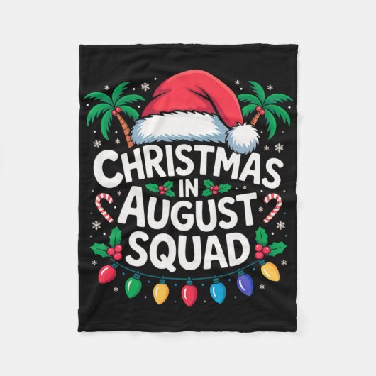 8月のクリスマス部隊 楽しい夏のXmas メンズ フリースブランケット (正面)