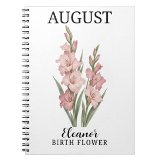 8月の花 グラジオラス 誕生花 ボタニカル ノートブック