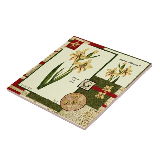 8月の花 タイル (側面)