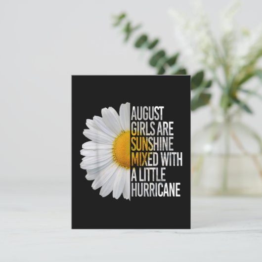 8月の誕生日女性への面白い名言ギフト 招待状 (スタンド正面)