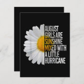 8月の誕生日女性への面白い名言ギフト 招待状 (正面/裏面)