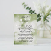 8月の誕生石 ペリドット ポストカード (スタンド正面)