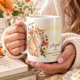 8月の誕生花 カーネーション 猫 ブライズメイド ギフト コーヒーマグカップ