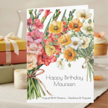 8月の誕生花 グラジオラスとポピーの誕生日