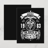 8月の贈り物 | 1983 伝説の誕生 招待状 (正面/裏面)