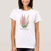 8月グラジオラスフラワーズTシャツ Tシャツ (正面)