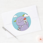 8月モンスターシール。 ラウンドシール (封筒)