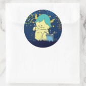 8月モンスターシール。 ラウンドシール (バッグ)