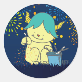 8月モンスターシール。 ラウンドシール