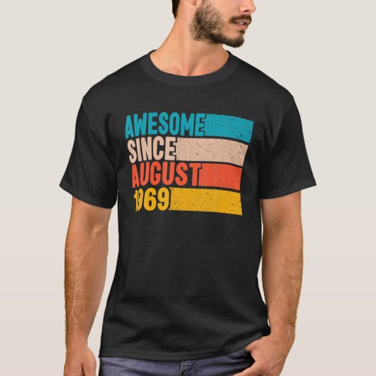 8月以来53誕生日53素晴らし歳うれしい Tシャツ (正面)