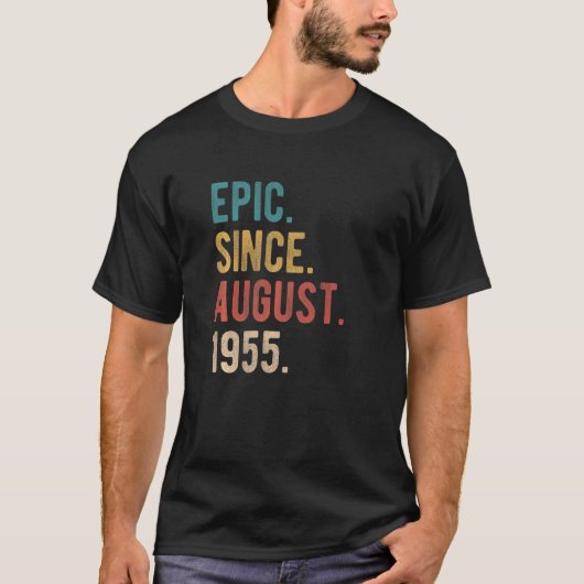 8月以来67歳67誕生日素晴らし日 Tシャツ (正面)