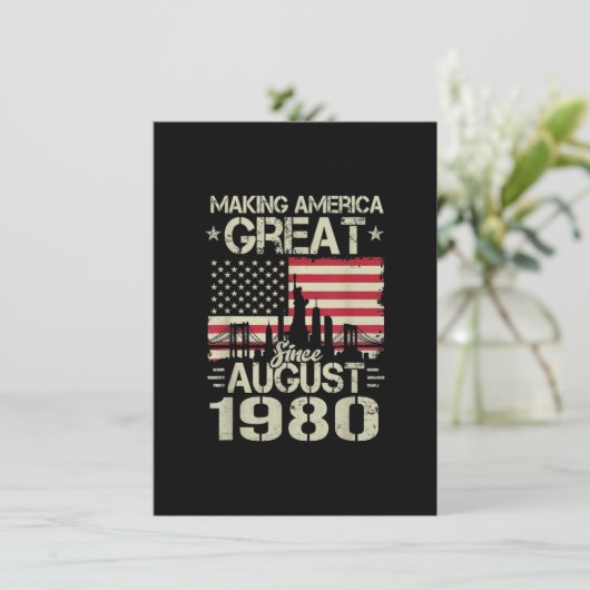 8月生まれのアメリカを偉大にしよう 誕生日プレゼント 19 招待状 (スタンド正面)