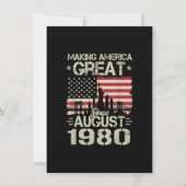 8月生まれのアメリカを偉大にしよう 誕生日プレゼント 19 招待状 (正面)