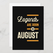 8月生まれの伝説 - 8月誕生日 招待状 (正面/裏面)