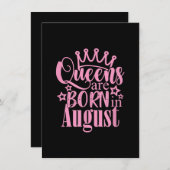 8月生まれの女王誕生日パーティーギフト 招待状 (正面/裏面)