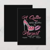 8月生まれの女王 誕生日プレゼント 女性用 招待状 (正面/裏面)