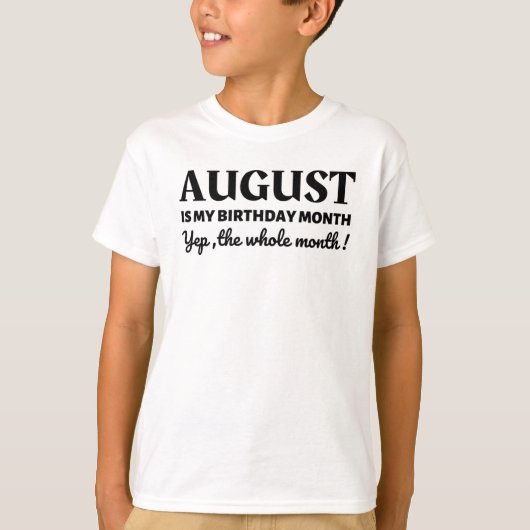 8月生まれTシャツ Tシャツ (正面)