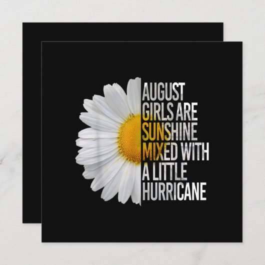 8月誕生日女性への面白い名言ギフト 招待状 (正面/裏面)