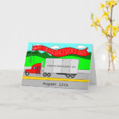 8月12日は全国トラック運転手の日です カード (黄色い花)