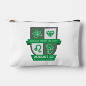8月1-22生まれのかたのためのLeo Birthday Crest™ アクセサリーポーチ (正面)